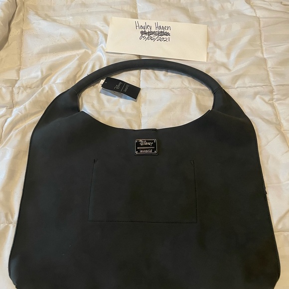 Loungefly Black Suede Tote - Picture 3 of 3